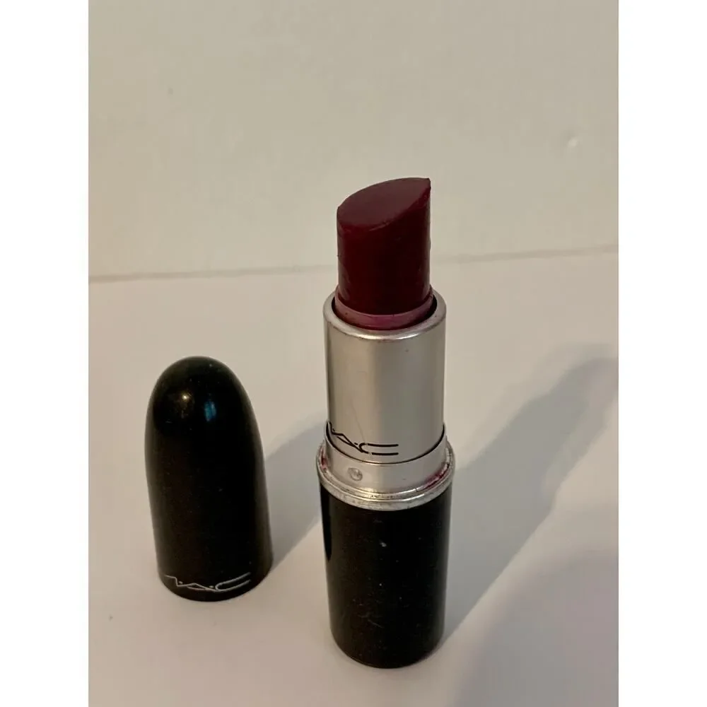 MAC Satin Lipstick REBEL USED Original Formula VTG Deep Purple *SEE PHOTOS*